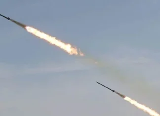 Russian missile launches during military exercises