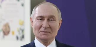 Vladimir Putin during his statement