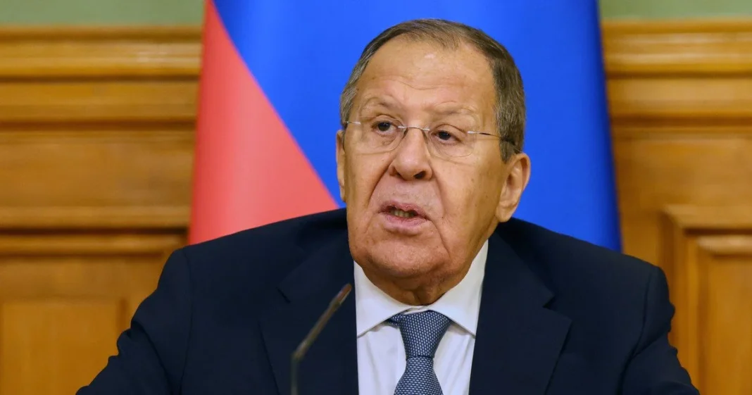Сергій Лавров під час публічного виступу