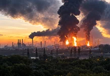 НПЗ і логістика під ударом: Зеленський підтвердив операцію під Москвою Пожежа на промисловому об’єкті після атаки на Московський регіон