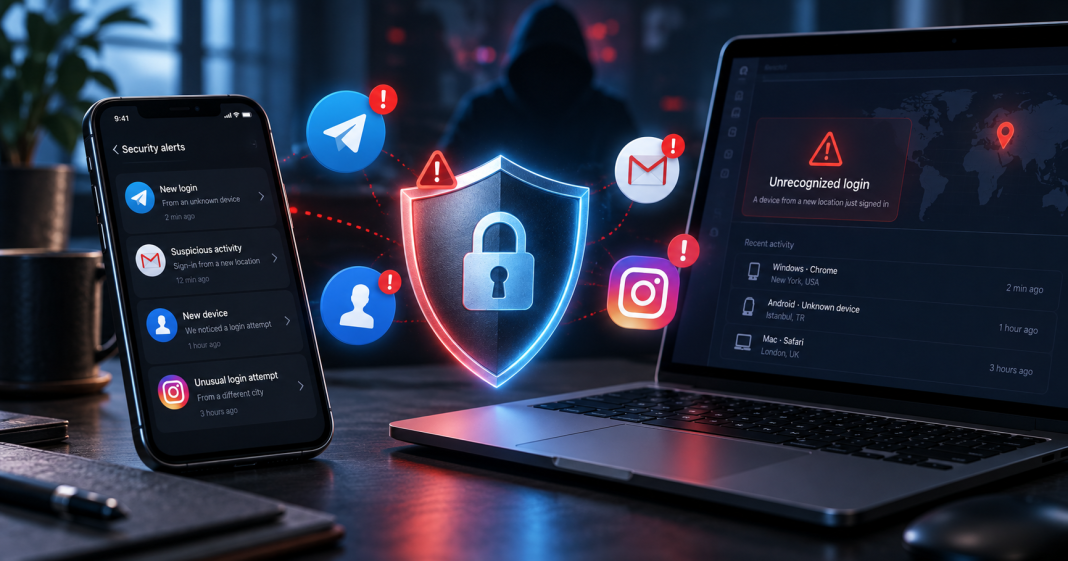 Protecting Telegram, Gmail, Facebook and Instagram from hacking