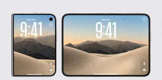 Apple has unveiled the iPhone Duo — the first foldable iPhone The iPhone Duo, folded and unfolded, with two displays