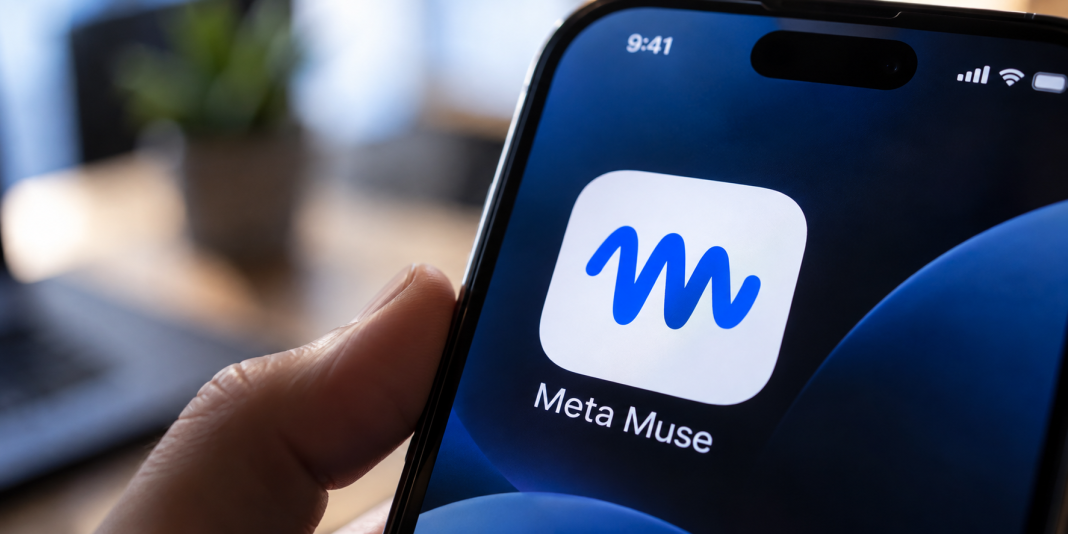 Meta logo The Meta logo on a smartphone screen next to the words ‘AI’