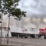 The “Nova Linia” hypermarket in the Odesa region has come under attack from the Russian Federation once again