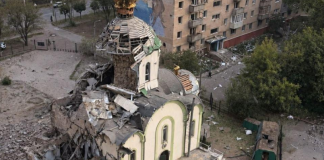 A Russian air strike damaged the Church of St John the Baptist in Kramatorsk The Church of the Nativity of St John the Baptist in Kramatorsk, damaged by a Russian air strike
