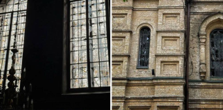A Russian attack has damaged a 120-year-old church in Kyiv Damaged windows at the Church of the Holy Protection in Kyiv following a Russian attack