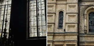 Російська атака пошкодила 120-річний храм у Києві Пошкоджені вікна Свято-Покровського храму в Києві після російської атаки