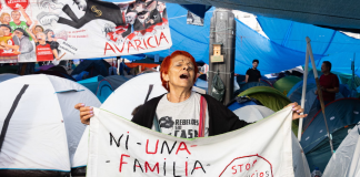 Protest in support of tenants in central Madrid