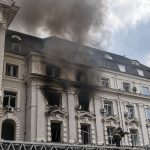Російський дрон влучив у центральну будівлю СБУ в Києві