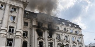 A Russian drone struck the SBU’s main building in Kyiv Emergency services are on the scene following a Russian drone strike on the SBU building in Kyiv