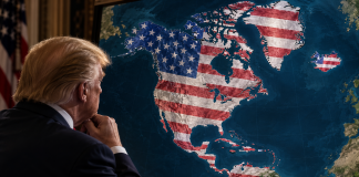 Trump’s map showing Iceland and other countries under the US flag