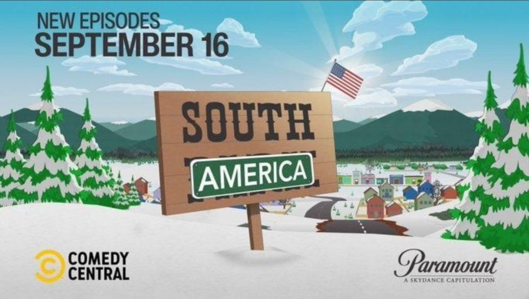 Логотип South Park Логотип South Park із сатирично зміненою назвою South America
