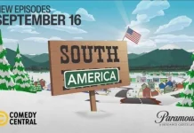South Park сатирично перейменували на South America Логотип South Park із сатирично зміненою назвою South America