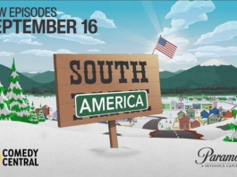 South Park сатирично перейменували на South America Логотип South Park із сатирично зміненою назвою South America