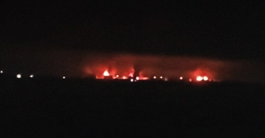 «Slavyansk-ECO» Oil Refinery» Fire at the «Slavyansk-ECO» oil refinery following a Ukrainian strike