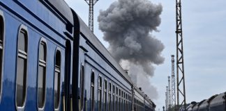 Пасажирський потяг біля кордону з Польщею під час російської дронової атаки