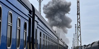 Пасажирський потяг біля кордону з Польщею під час російської дронової атаки