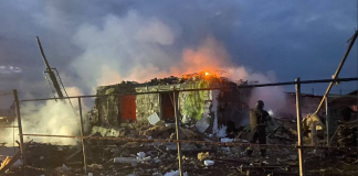 Russia attacked the Kyiv region: a family with three children were affected A destroyed house in the Fastiv district following an attack by Russian drones