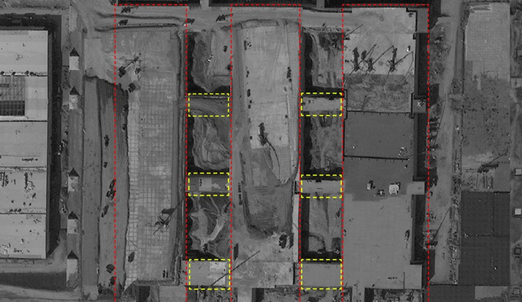 Satellite image of the underground construction at «Alabuga»