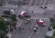 The scene of the road traffic accident covered by NewsChopper4 prior to the crash