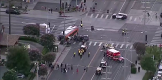 An NBC4 helicopter crashed during a live broadcast: three people have died The scene of the road traffic accident covered by NewsChopper4 prior to the crash