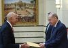 Реджеп Таїп Ердоган і Том Баррак під час зустрічі в Анкарі