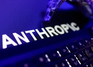 Логотип Anthropic на екрані комп’ютера