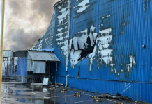Russia destroyed the «Import-Office Ukraine» warehouses containing stationery The «Import-Office Ukraine» warehouse building, damaged following a Russian attack»