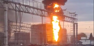 Zelenskyy announced that eight targets in Russia had been struck over the past 24 hours Fire at a Russian infrastructure site following an attack