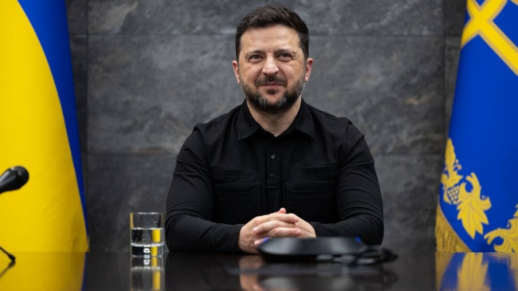 Volodymyr Zelenskyy during an interview
