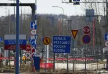 Прикордонний знак на фінсько-російському кордоні