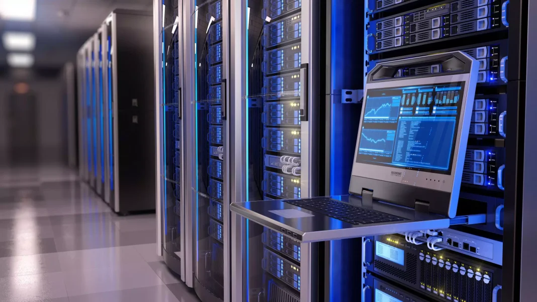 Data centre with server equipment