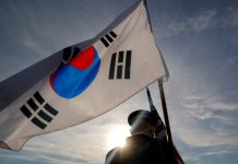 The flag of South Korea