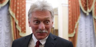 Dmitry Peskov whilst speaking to journalists