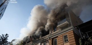 A Russian drone damaged the Suziria Group’s office in the «Europassage» business centre in Kyiv