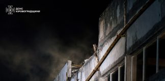 A damaged house in Kropyvnytskyi