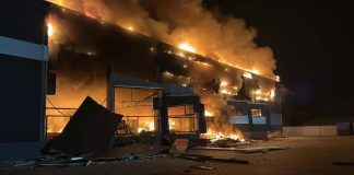 Пожежа на складах у Софіївській Борщагівці після атаки РФ