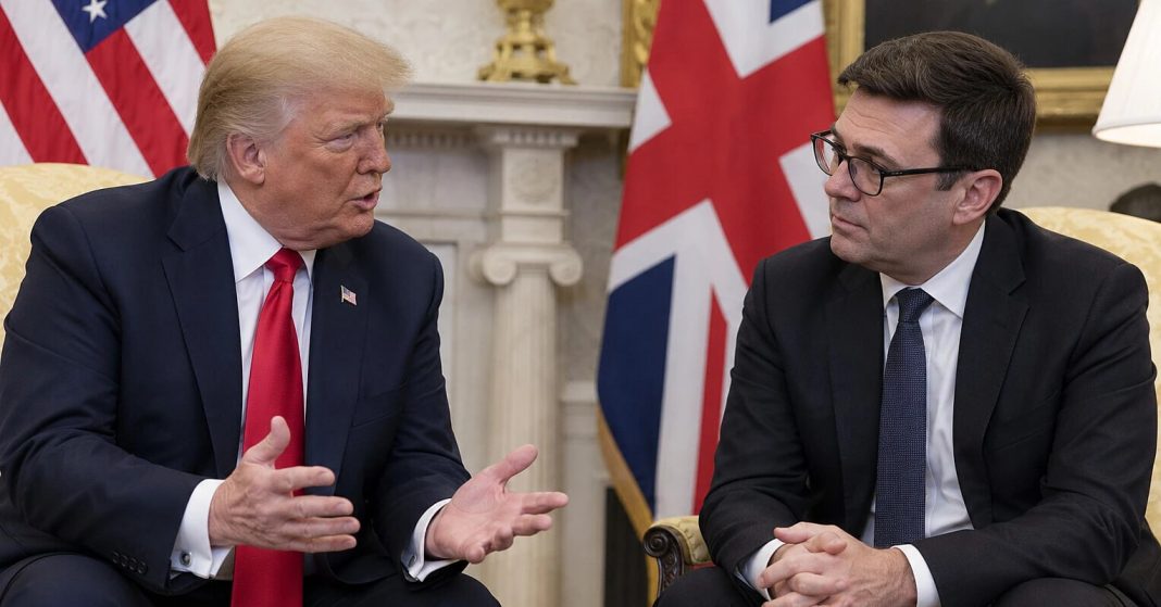 Andy Burnham and Donald Trump Andy Burnham and Donald Trump