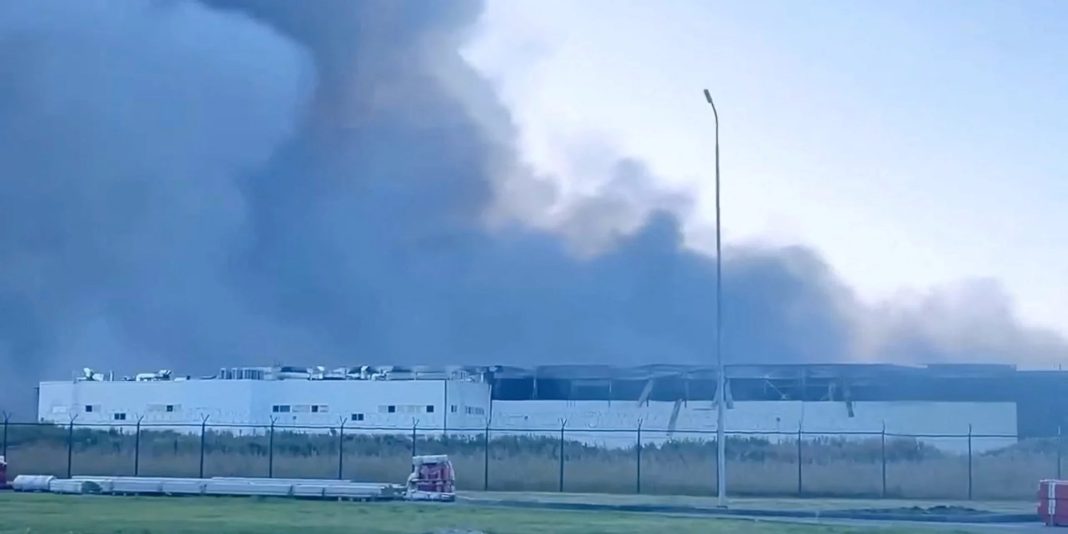 Fire at the Wildberries warehouse