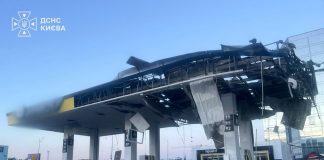 Russia strikes petrol stations in Kyiv again: 8 people have been injured so far A petrol station in Kyiv damaged following the Russian attack on 15 September