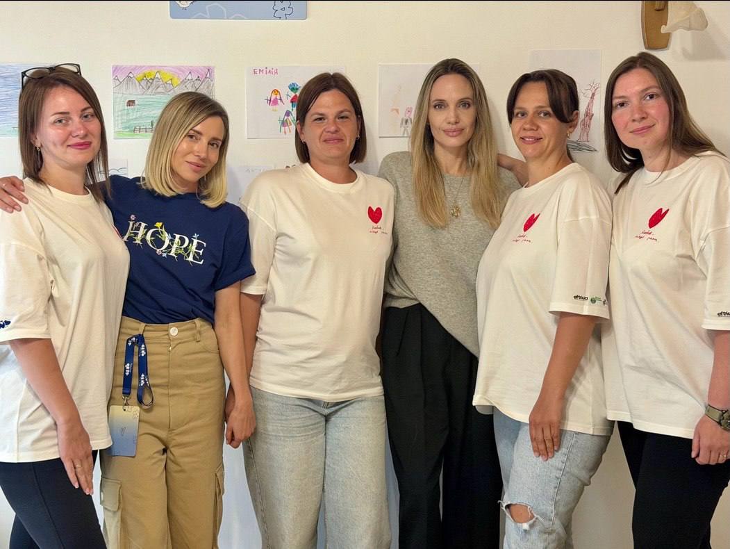 Jolie Angelina Jolie during her visit to Ukraine