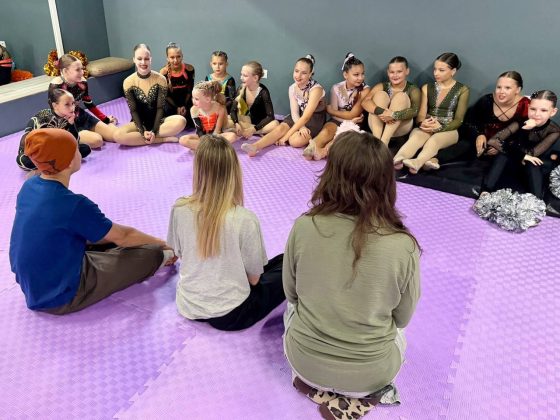 Children training in a safe space in Kharkiv