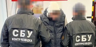 An SBU officer during counter-intelligence operations