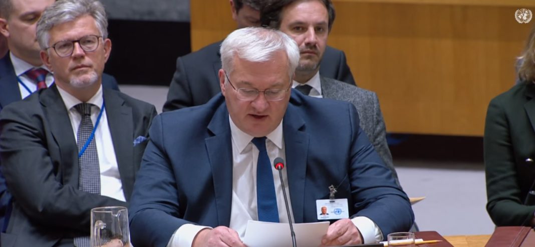 Андрій Сибіга виступає на засіданні Ради Безпеки ООН