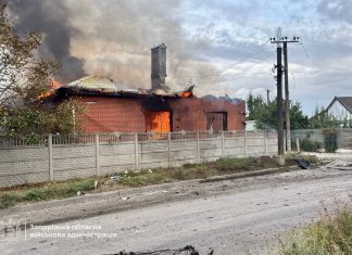 РФ атакувала приватний сектор Запоріжжя: є загиблий Пожежа у приватному будинку після удару «Шахеда» по Запоріжжю