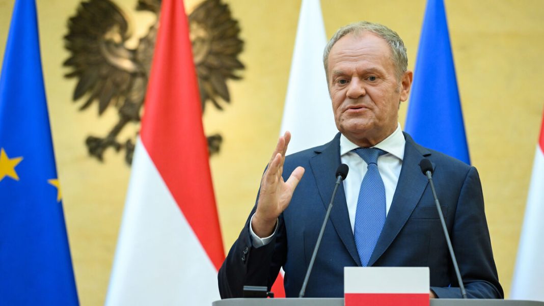 Polish Prime Minister Tusk Polish Prime Minister Donald Tusk addresses the Sejm