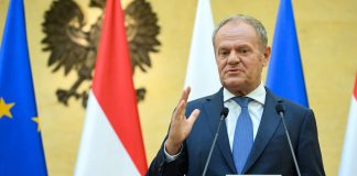 Polish Prime Minister Donald Tusk addresses the Sejm