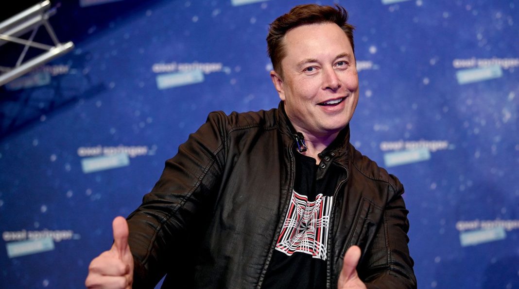 Elon Musk during an interview on artificial intelligence and robots