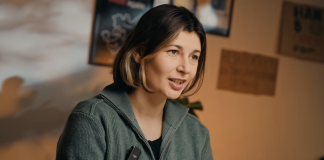 Daria Kalenyuk during an interview