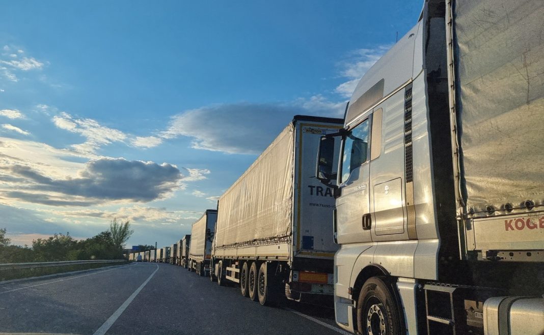 Lorries at the Polish-Ukrainian border